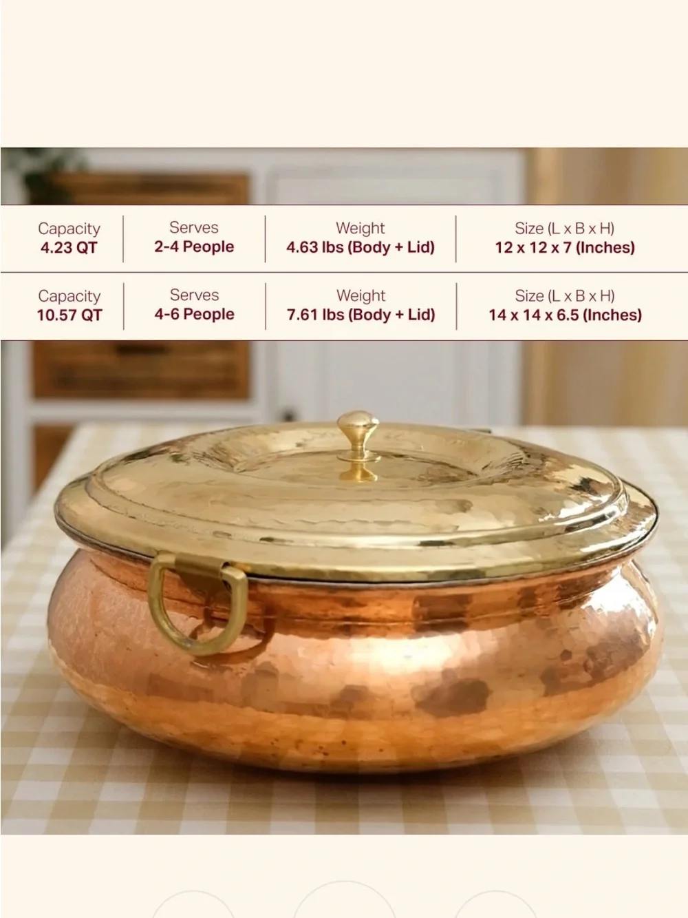 ✨ NEW P•TAL Handcrafted Copper Braiser & Brass Lid Cookware ✨